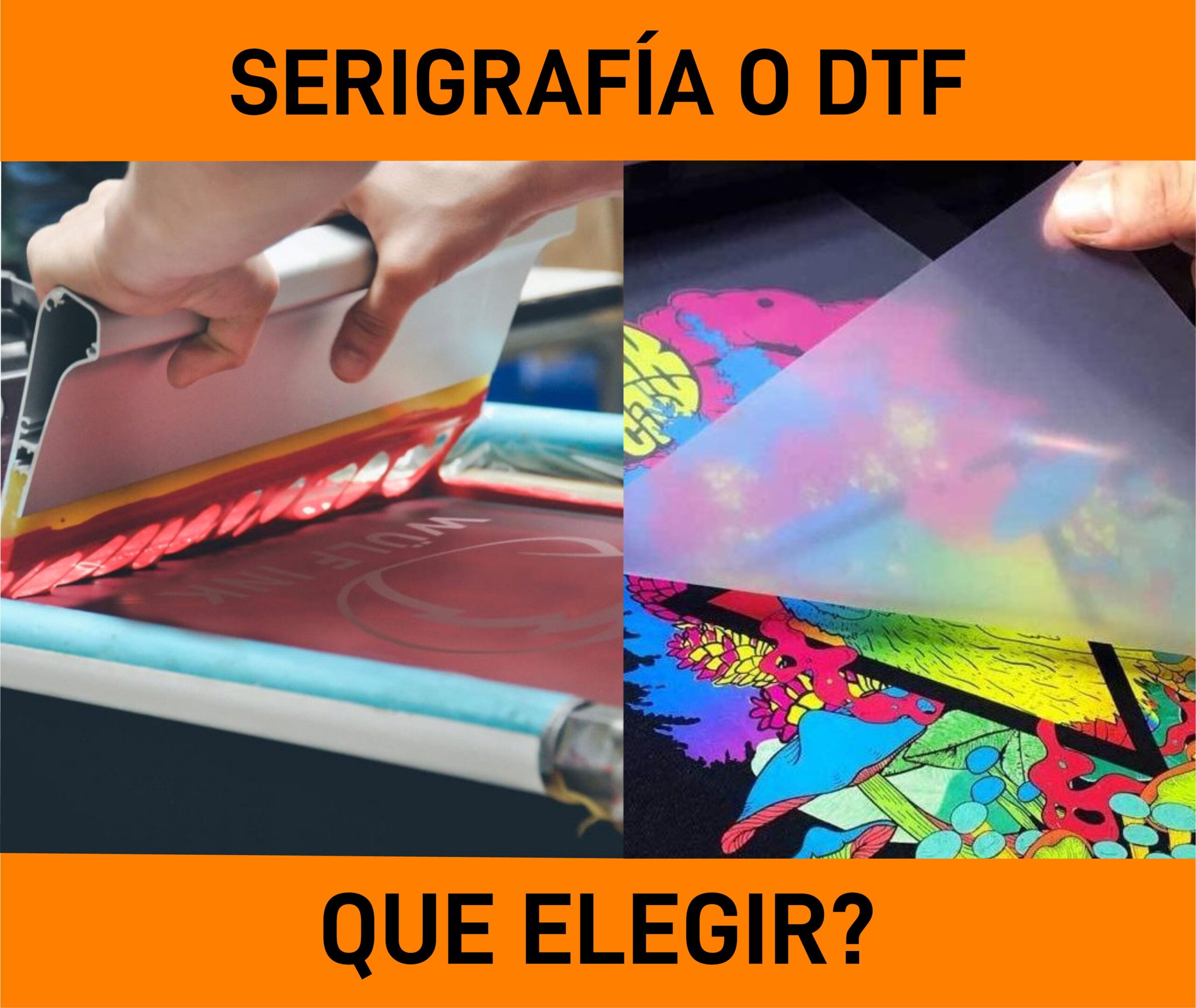 Serigrafía o impresión DTF… ¿cual elegir?